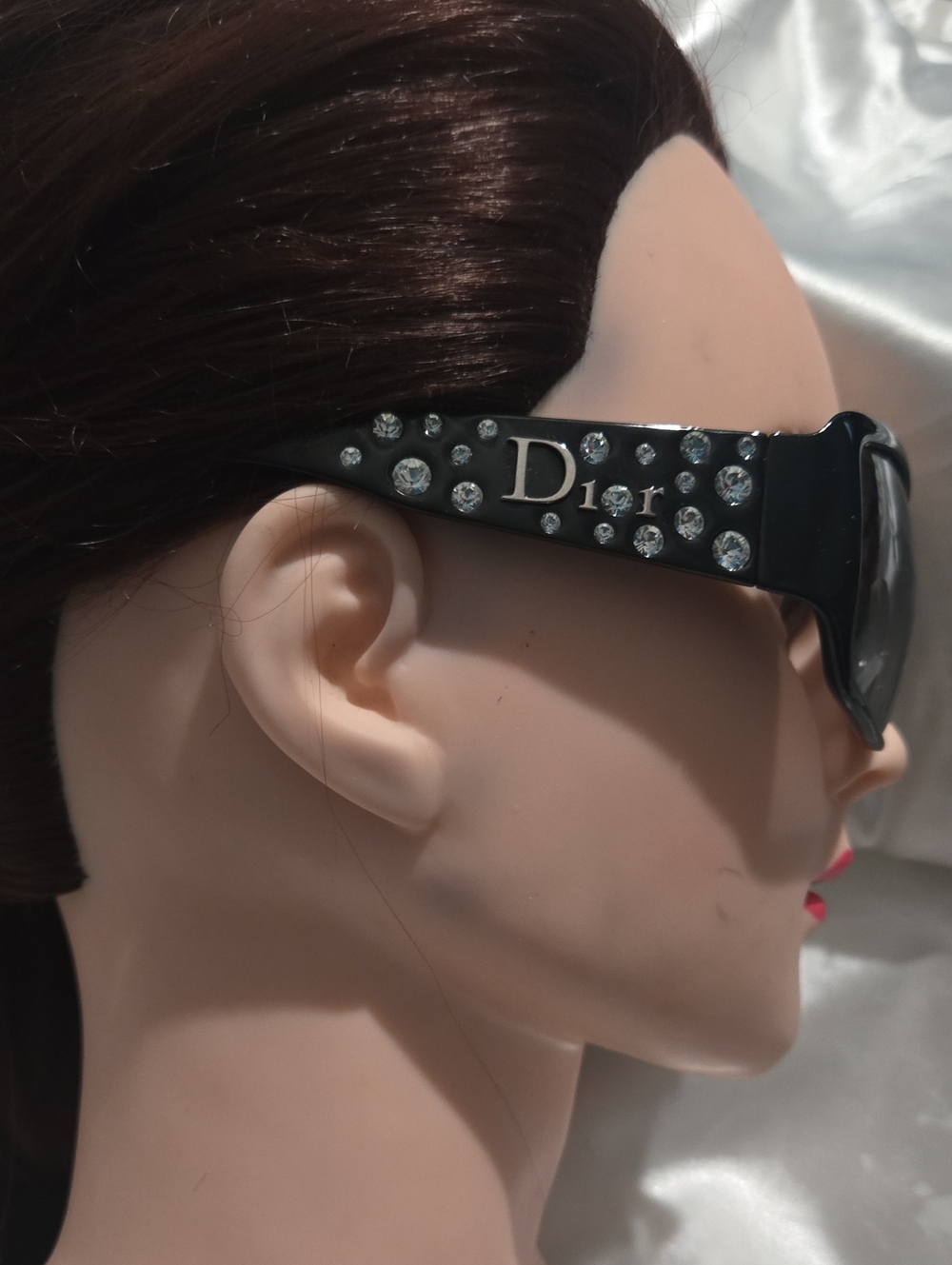 Dior Black Sunglasses with Crystal Accents
